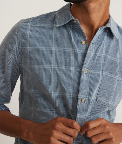 ITALIAとDeLaMotta 4本 Lightweight Plaid Cord Shirt in Indigo Plaid – Ellicott & Co.