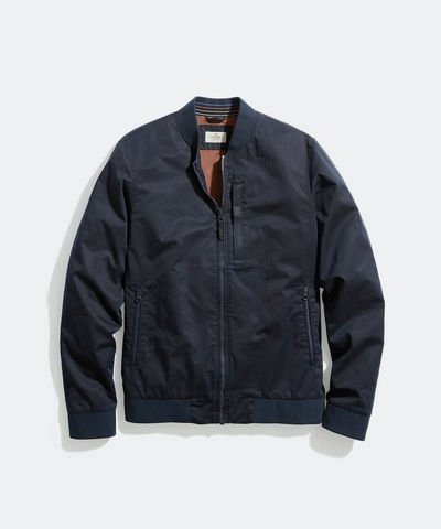 Rossland Dry Wax Bomber in Blue Black