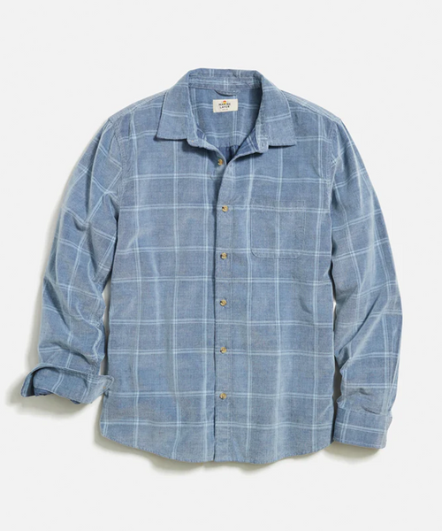 ITALIAとDeLaMotta 4本 Lightweight Plaid Cord Shirt in Indigo Plaid – Ellicott & Co.