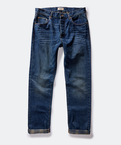 The Democratic Brushed Back Jean in Collins Resin Wash Selvage Denim