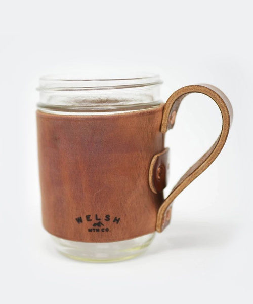 Leather Mason Jar Mug Ellicott & Co.
