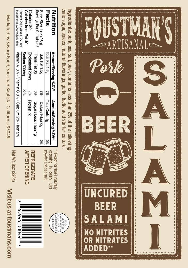 Pork Beer Salami