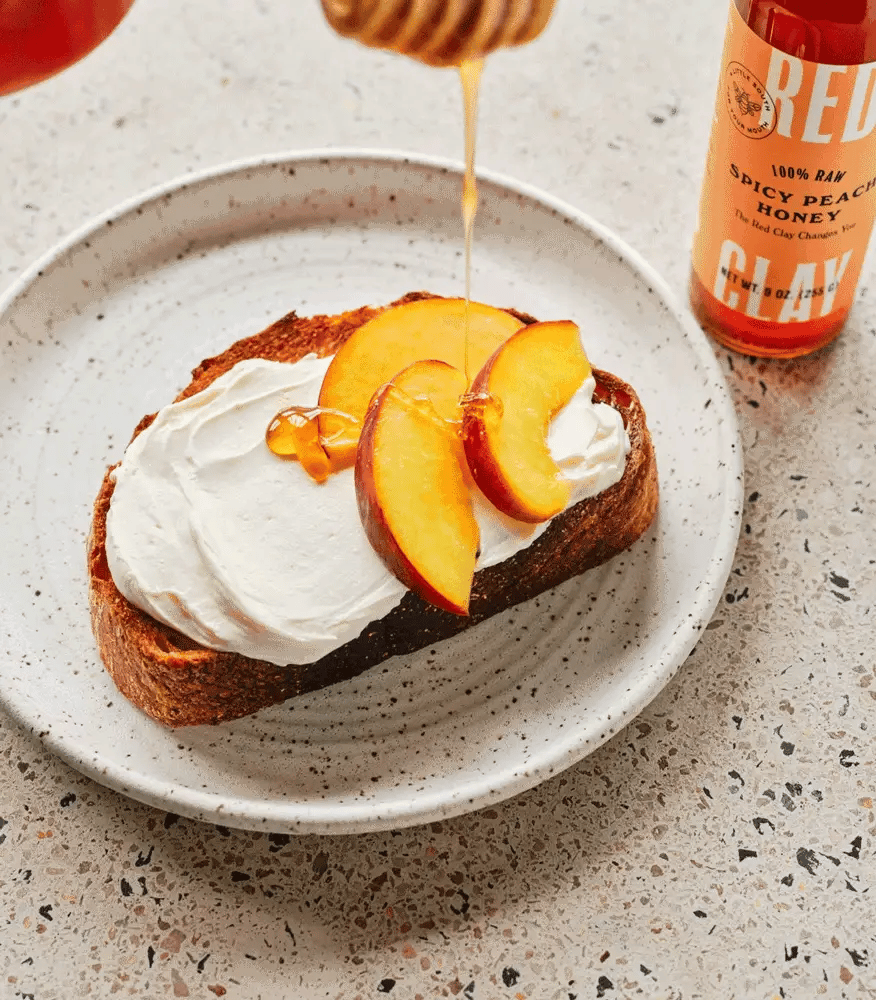 Spicy Peach Hot Honey