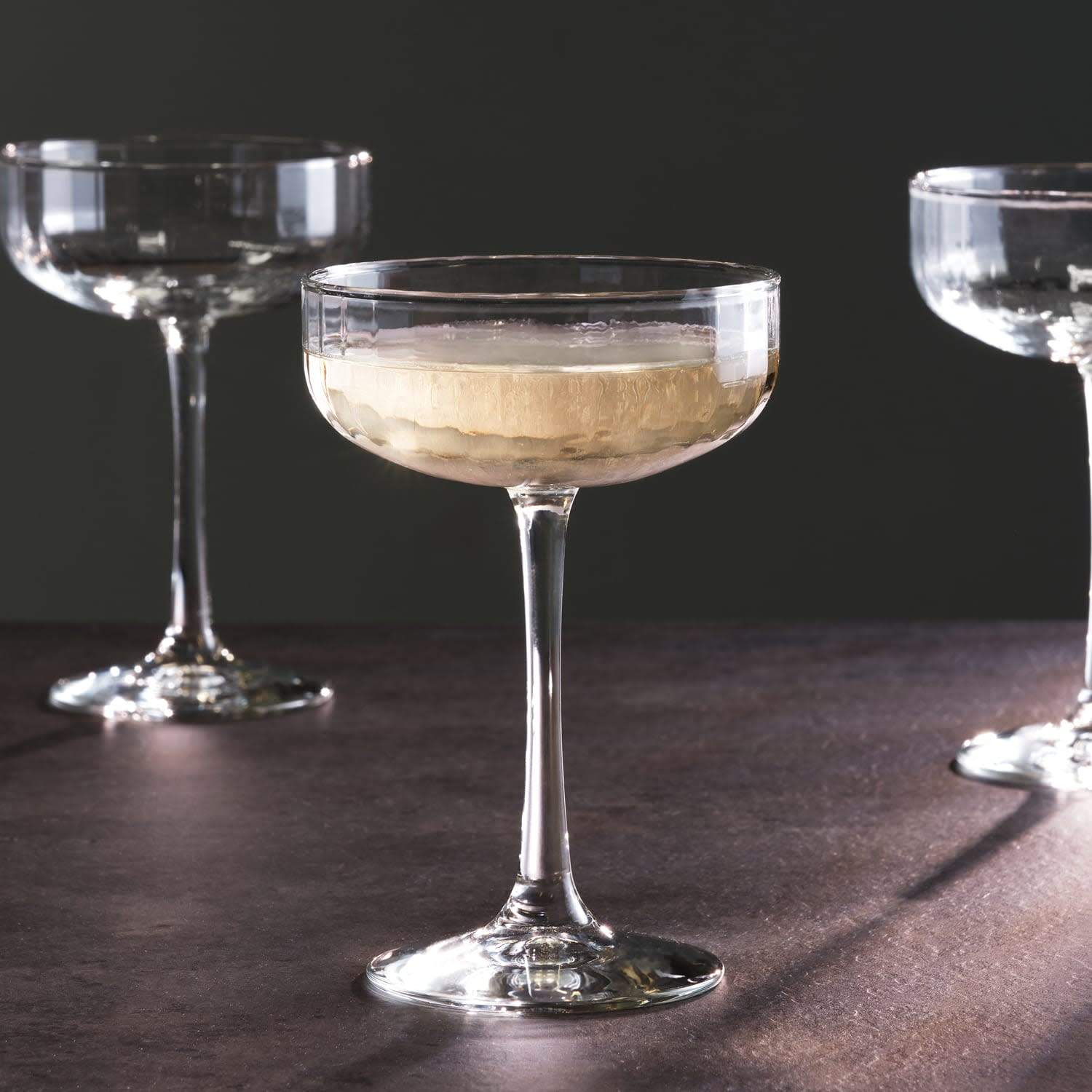 Paneled Coupe Cocktail Glass