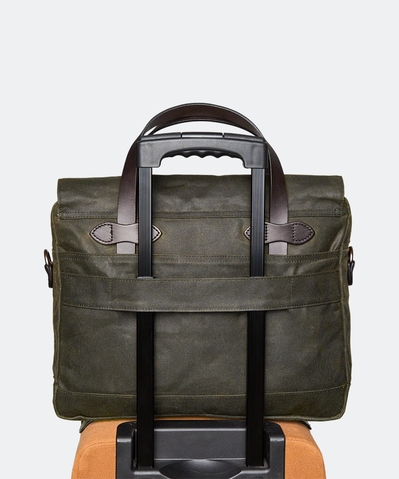 24-Hour Tin Cloth Briefcase in Otter Green