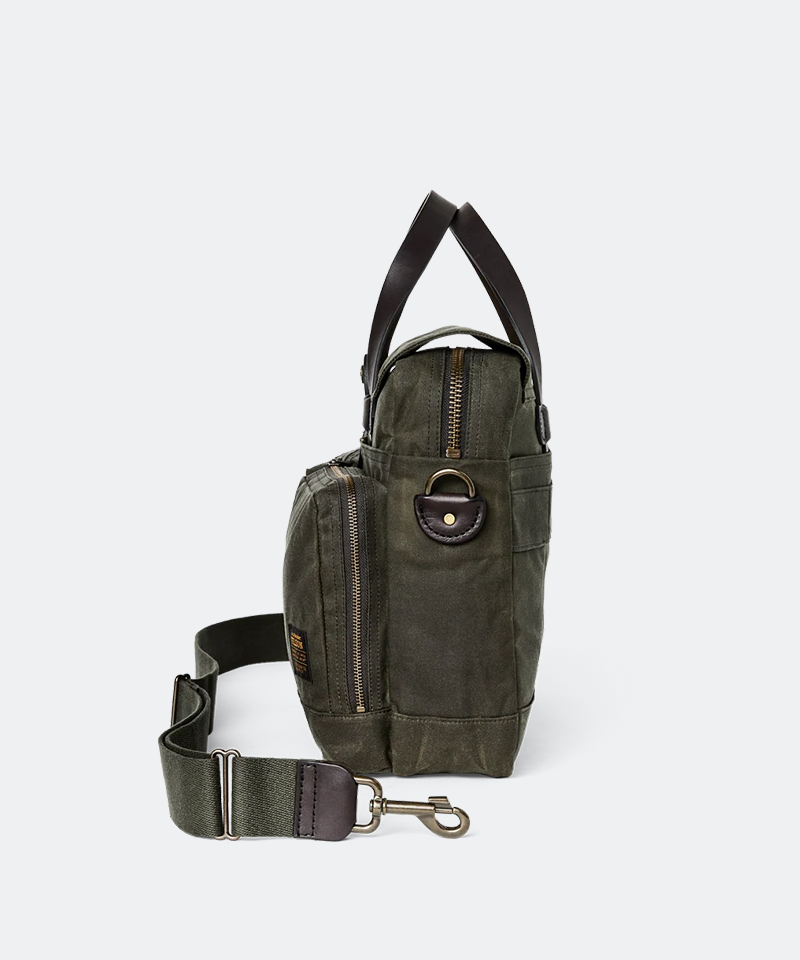 24-Hour Tin Cloth Briefcase in Otter Green