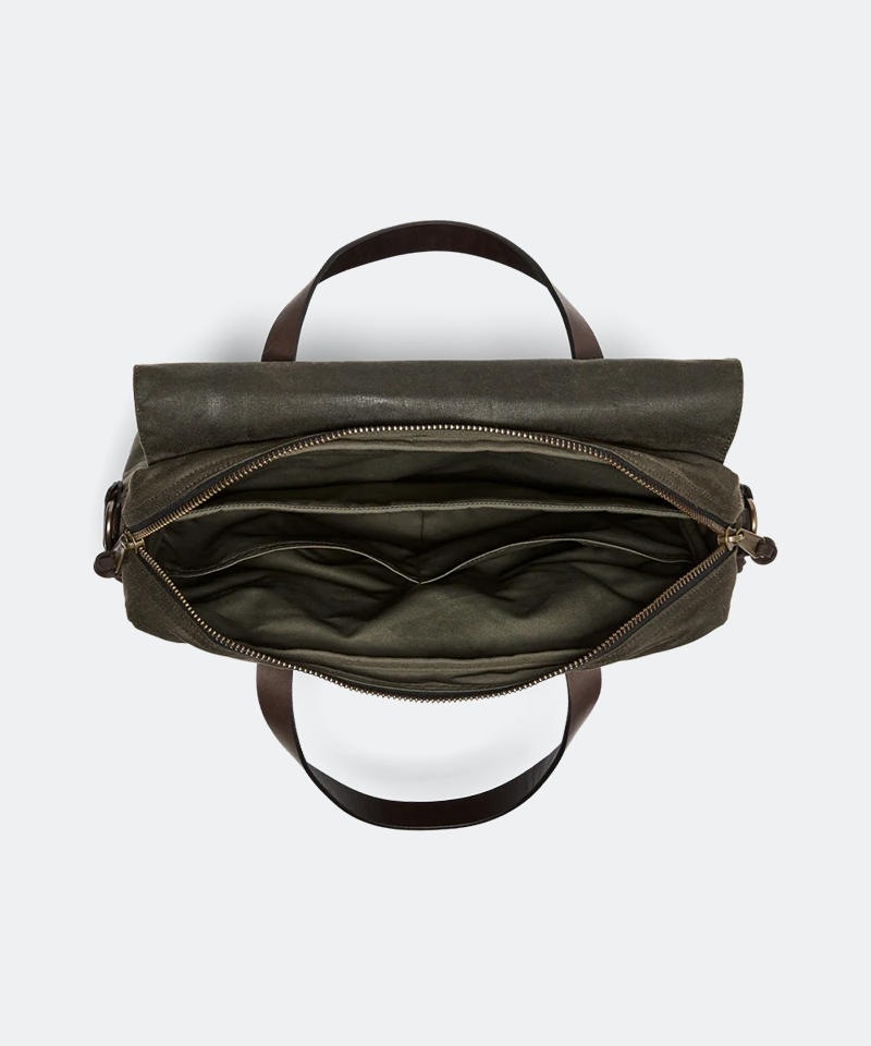 24-Hour Tin Cloth Briefcase in Otter Green