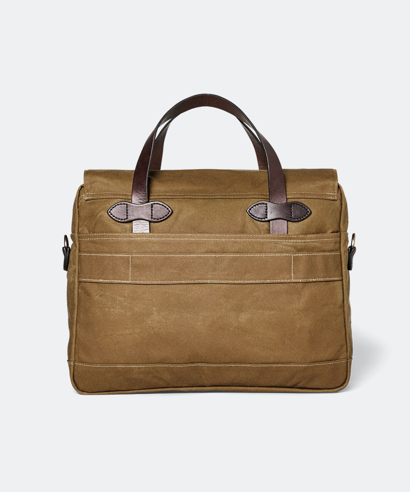 24-Hour Tin Cloth Briefcase in Dark Tan