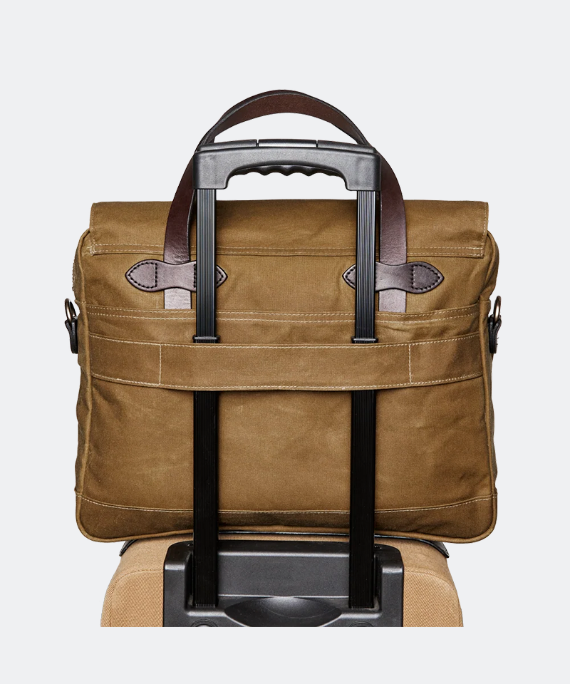 24-Hour Tin Cloth Briefcase in Dark Tan