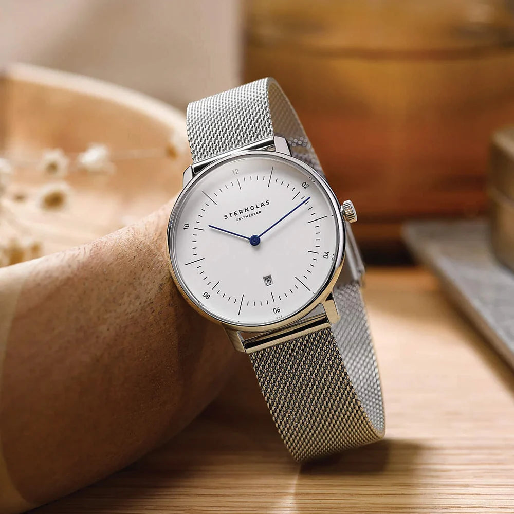 Naos XS Quartz - White on Steel Milanase Bracelet