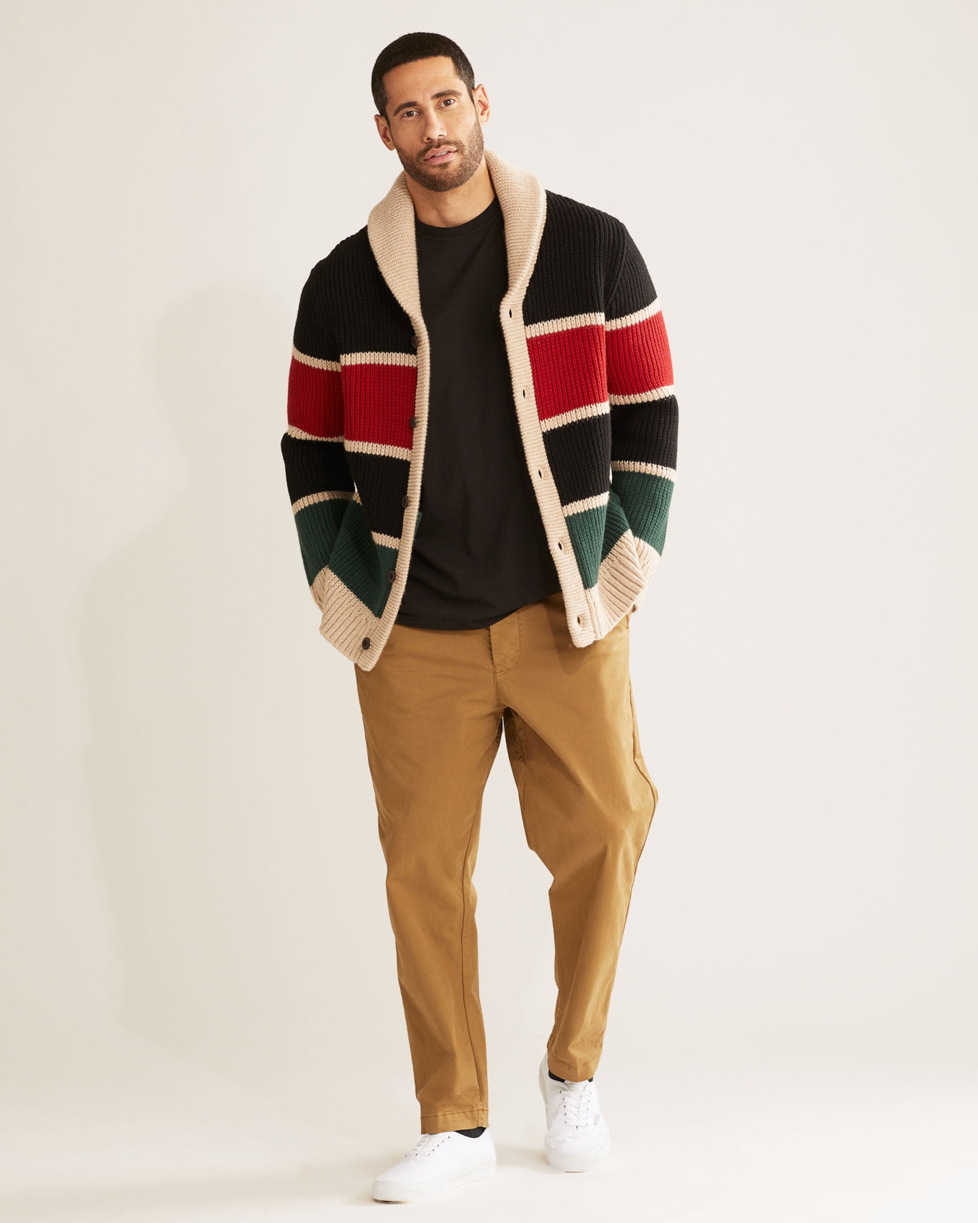 Ranger Stripe Lambswool Cardigan