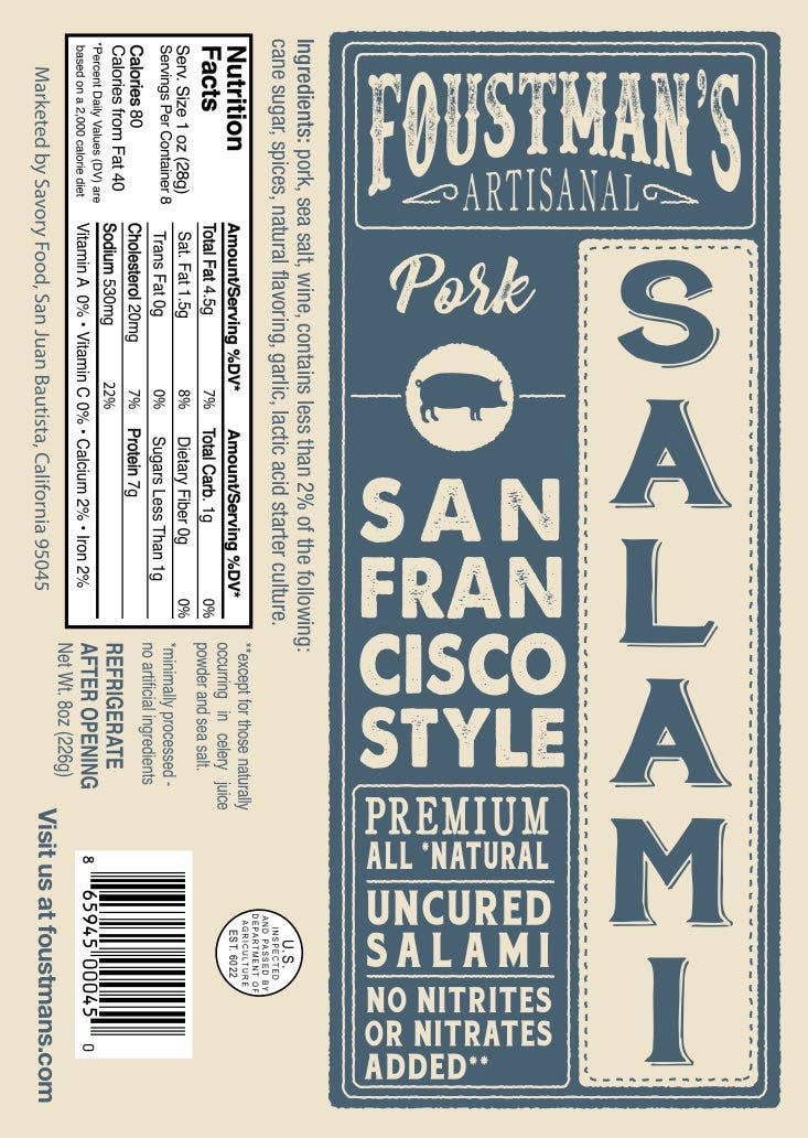 Pork San Francisco Style Salami
