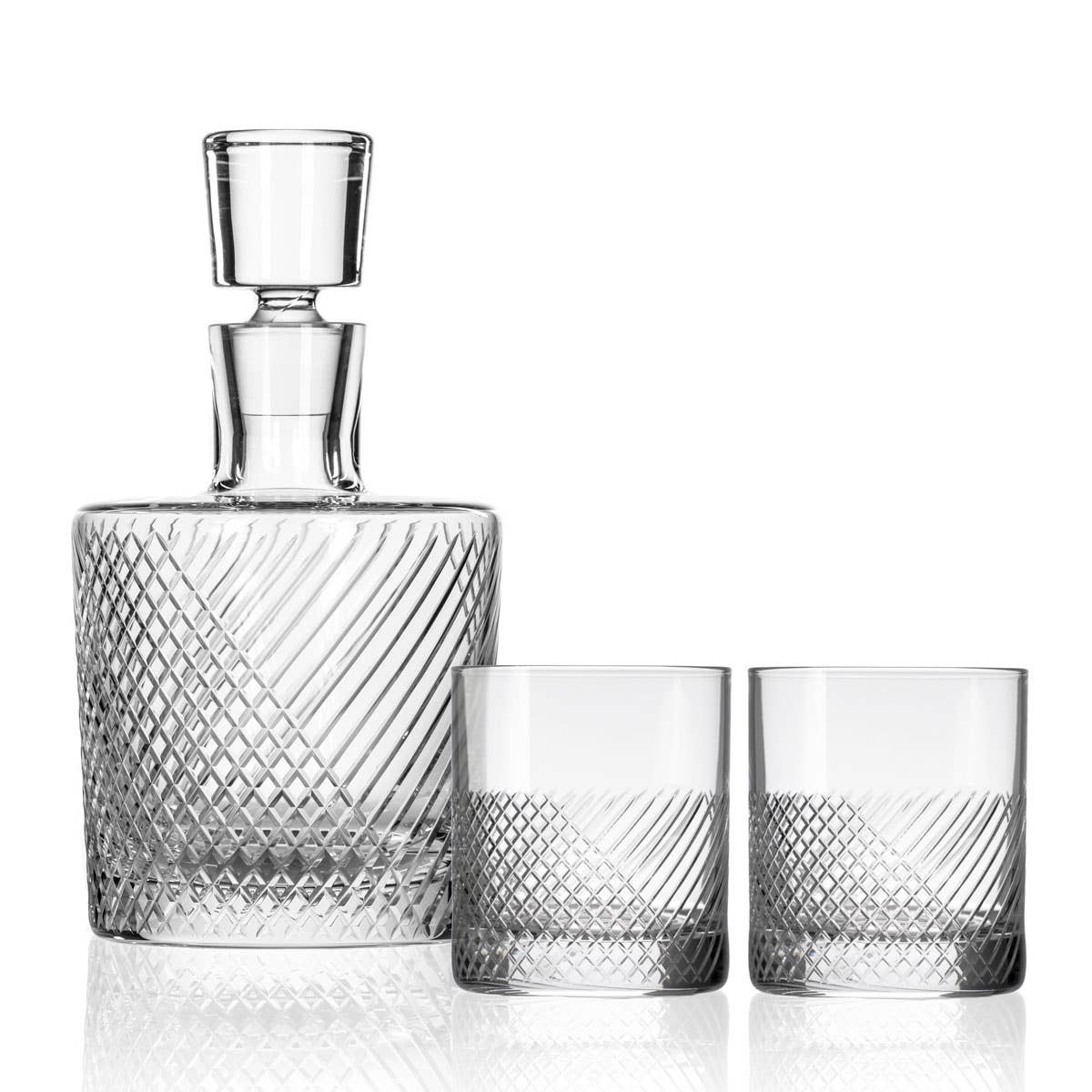 Bourbon Street Whiskey Decanter 3pc Set