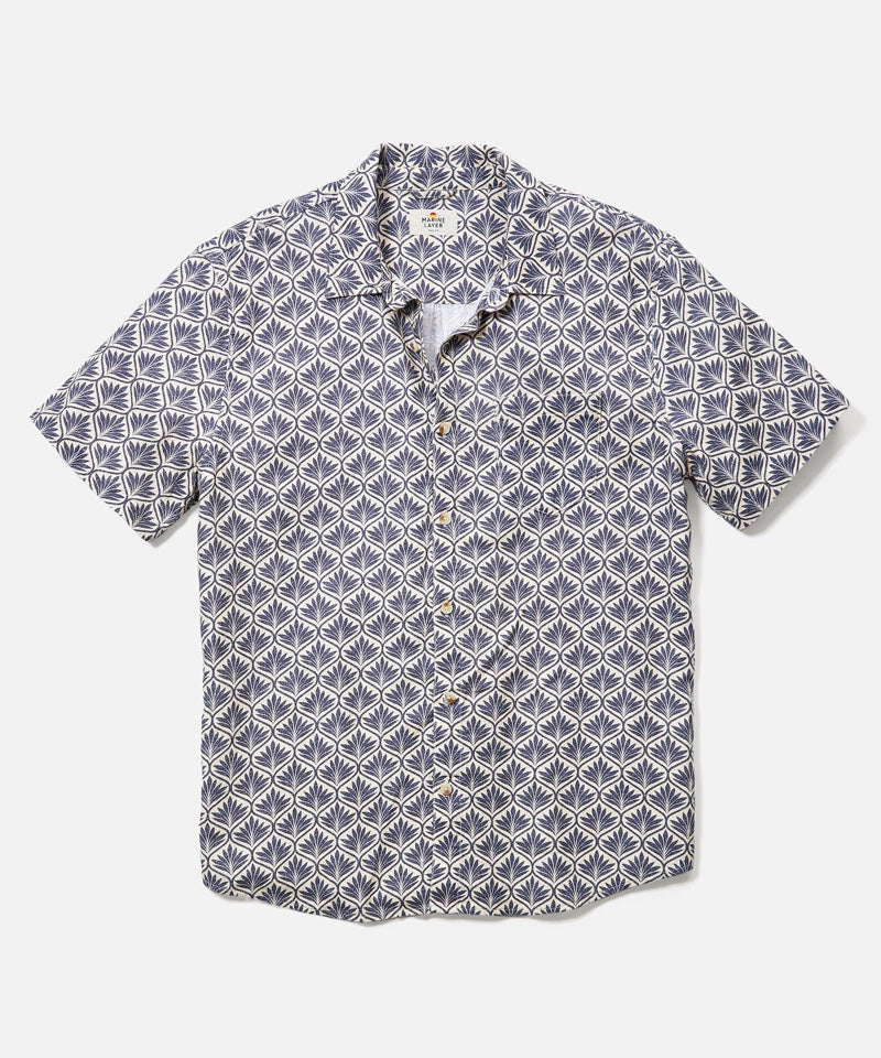 Classic Stretch Selvage Shirt in India Ink Agave Print