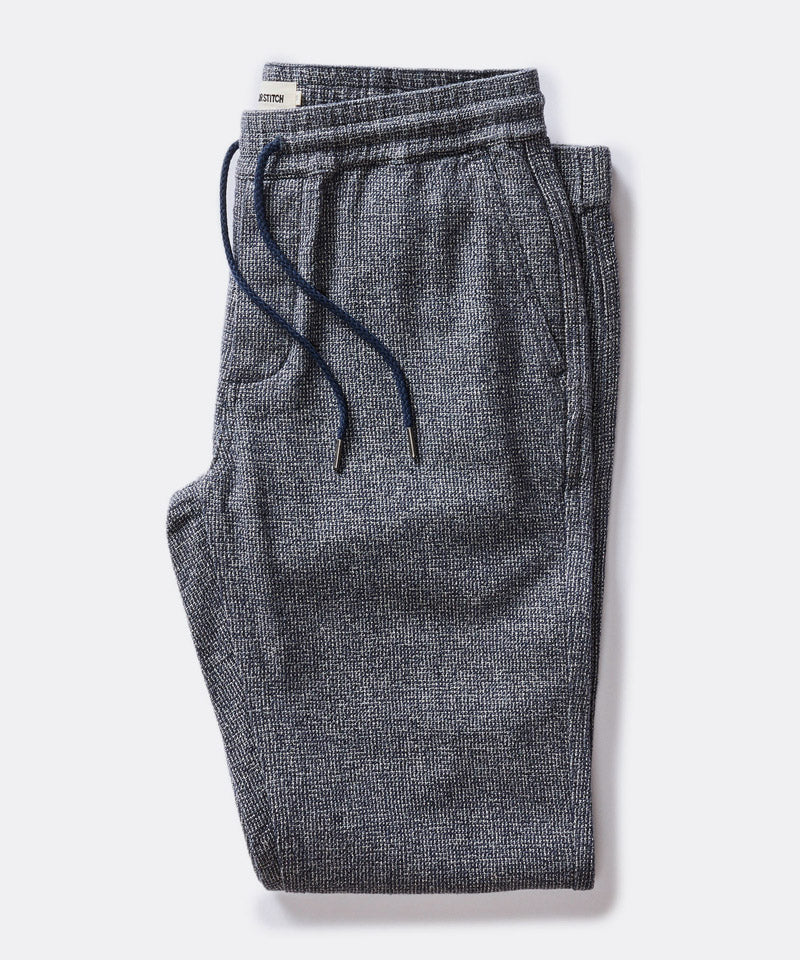 The Apres Pant in Navy Linen Tweed