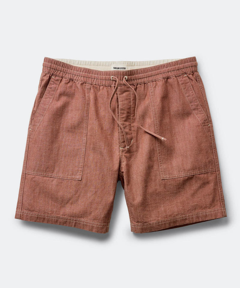 The Breakwater Short in Brick Chambray