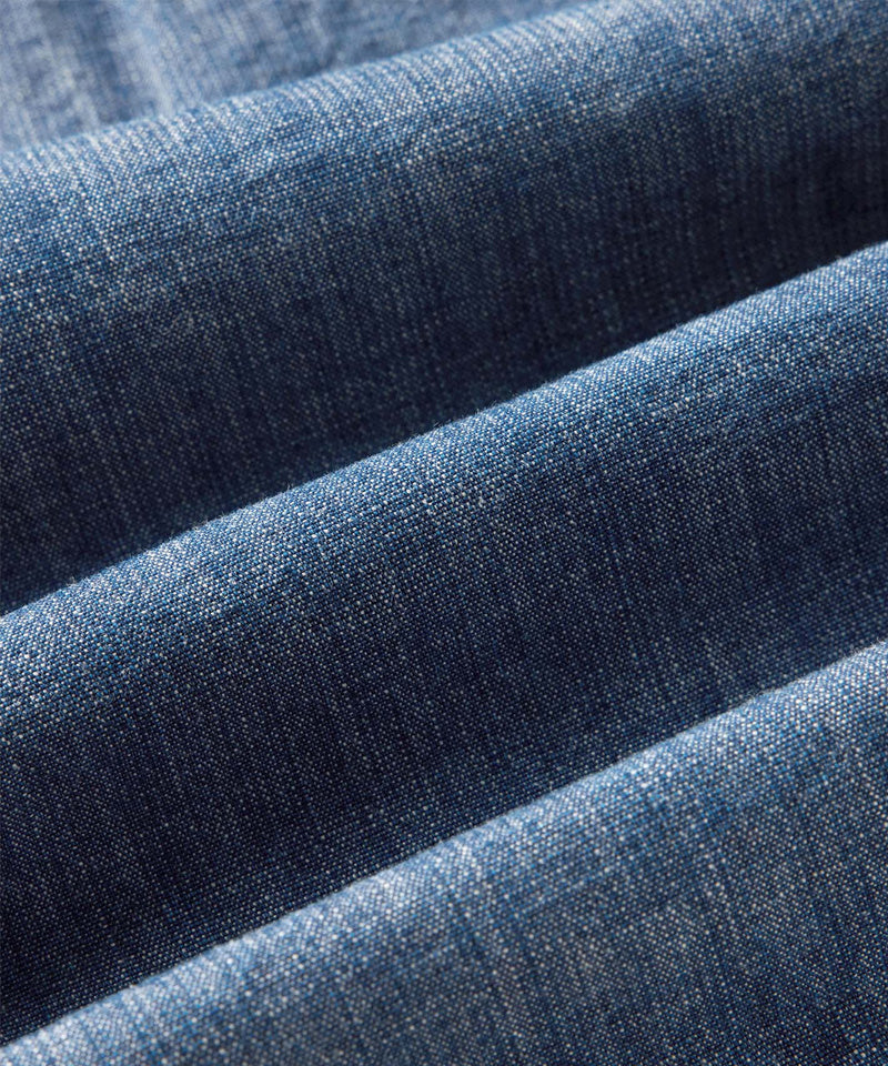 The Breakwater Short in Rinsed Indigo Chambray