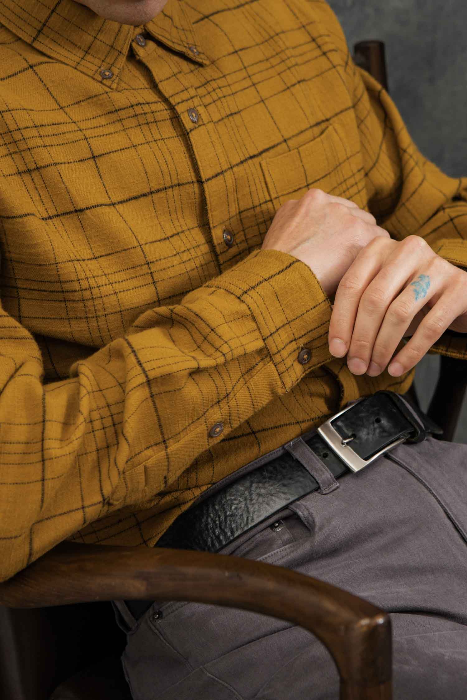 Sutton Slim Shirt in Golden Horizon Plaid