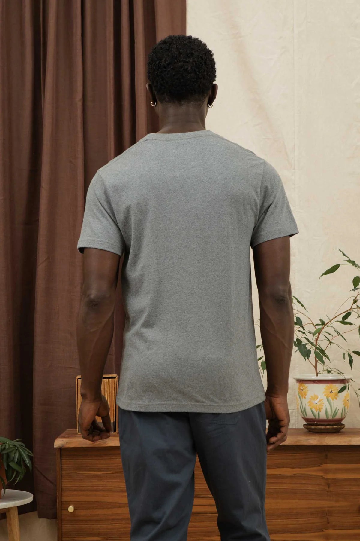 Recycled Pocket Tee Grey Heather