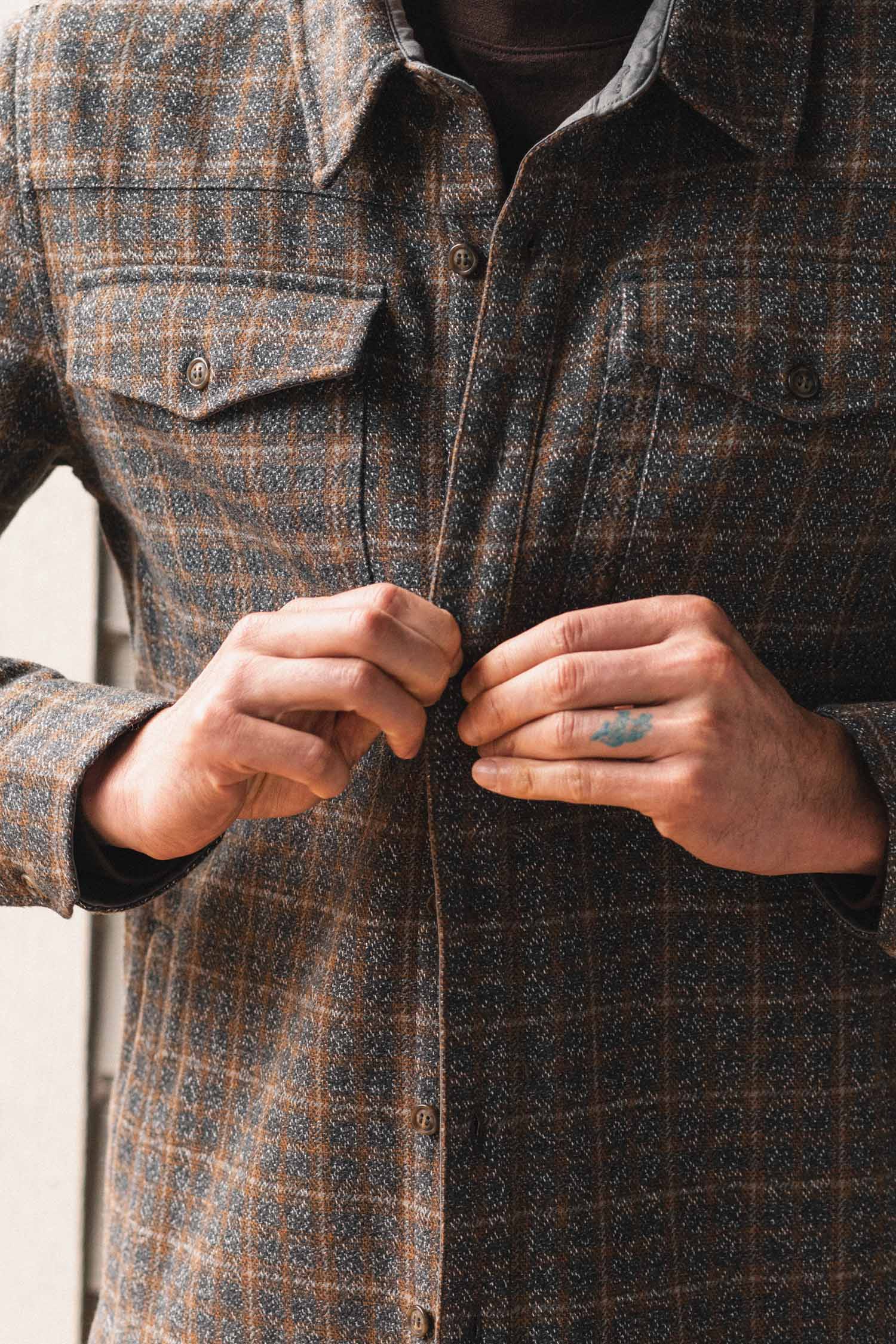 Fielding Shirt Jacket in Hearth Plaid