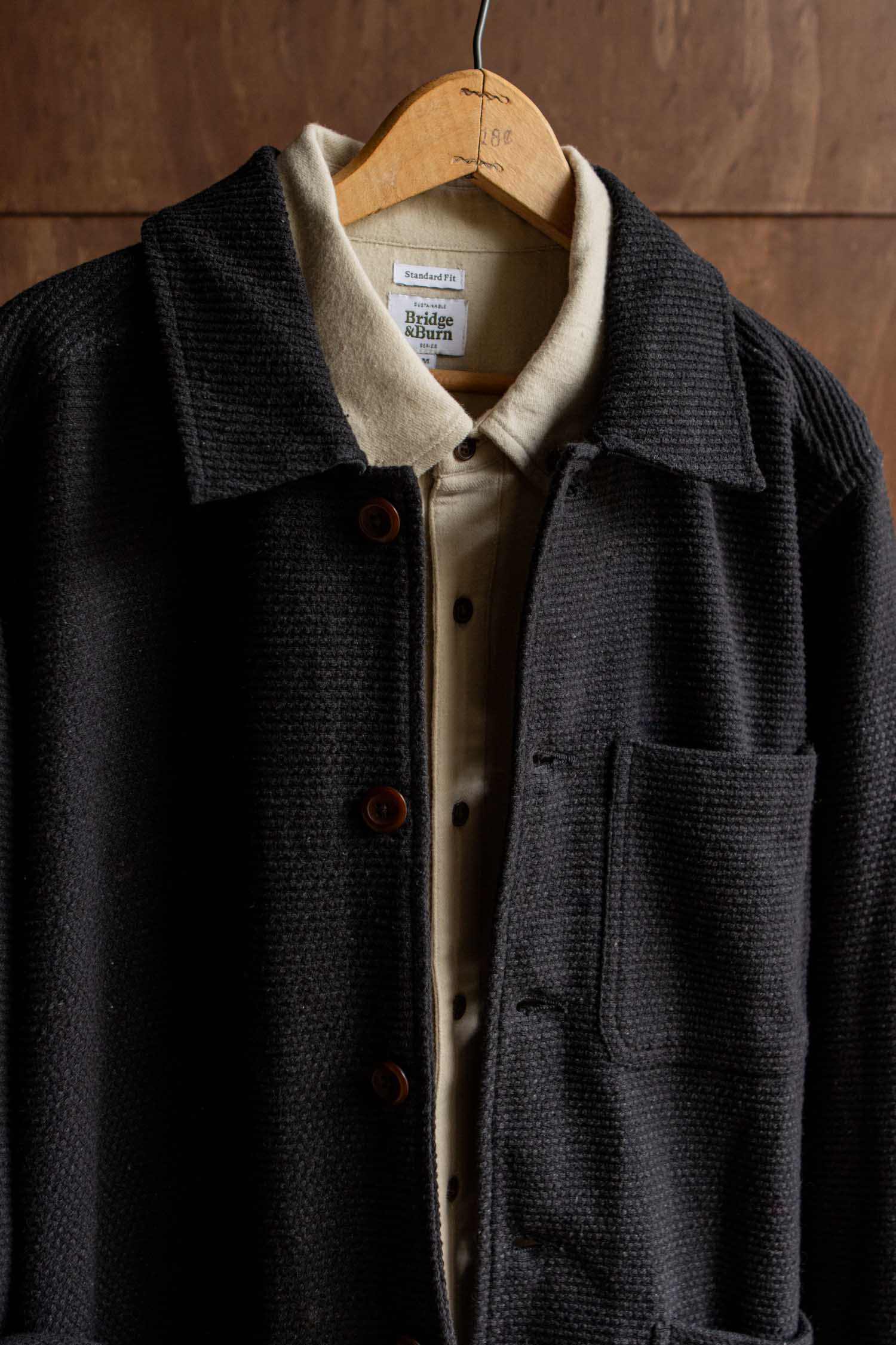Studio Chore Coat in Washed Black