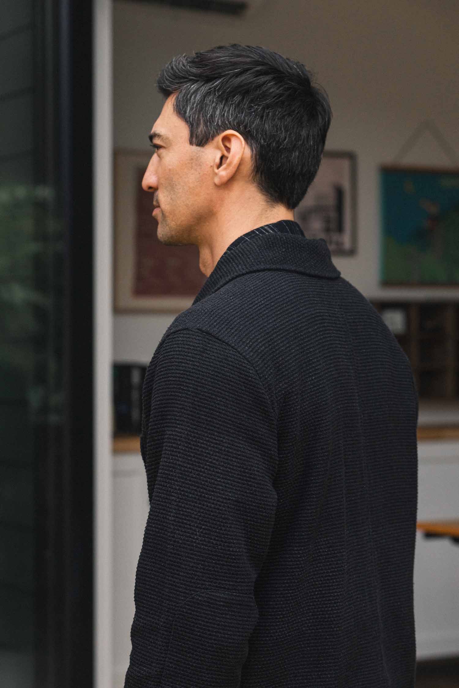 Studio Chore Coat in Washed Black