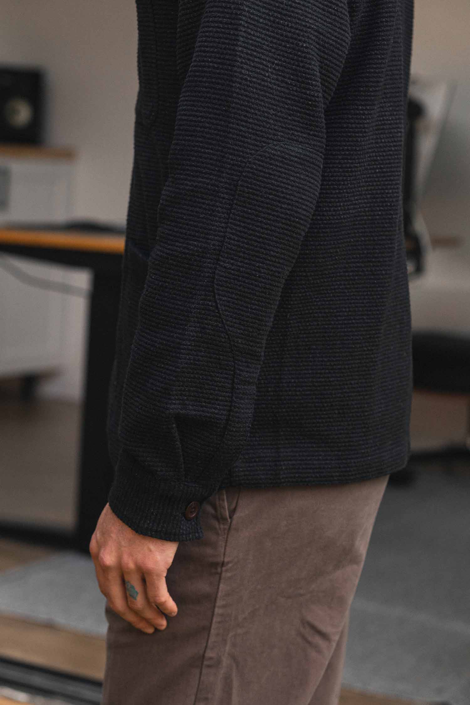 Studio Chore Coat in Washed Black