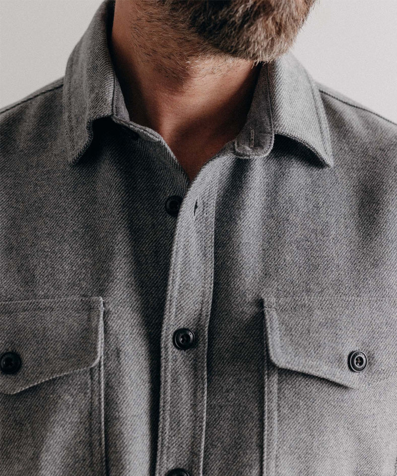 The CPO Shirt in Heather Ash Twill