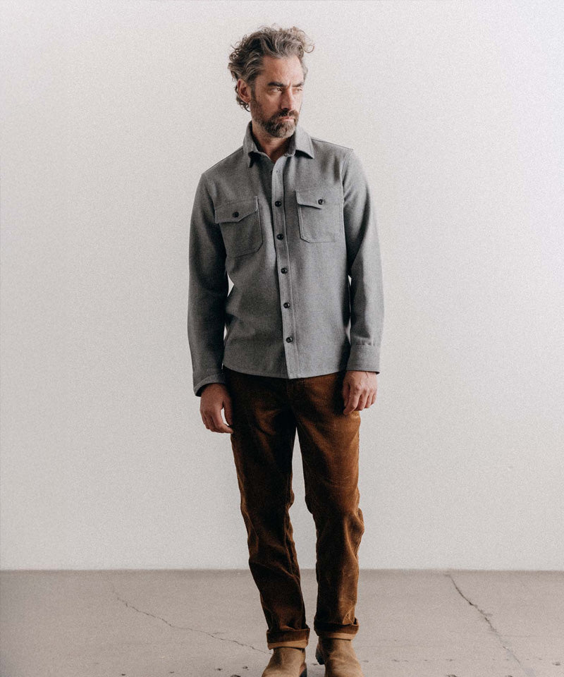The CPO Shirt in Heather Ash Twill