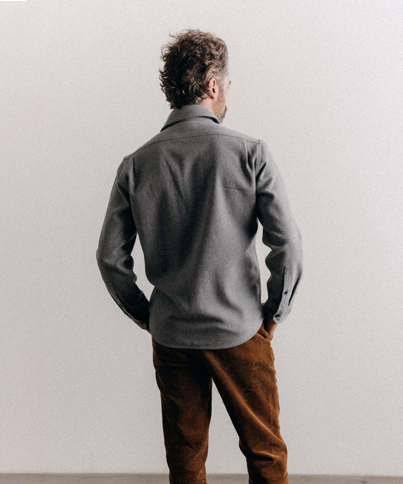 The CPO Shirt in Heather Ash Twill