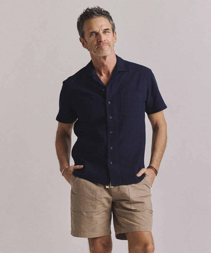 The Conrad Shirt in Rinsed Indigo Pickstitch