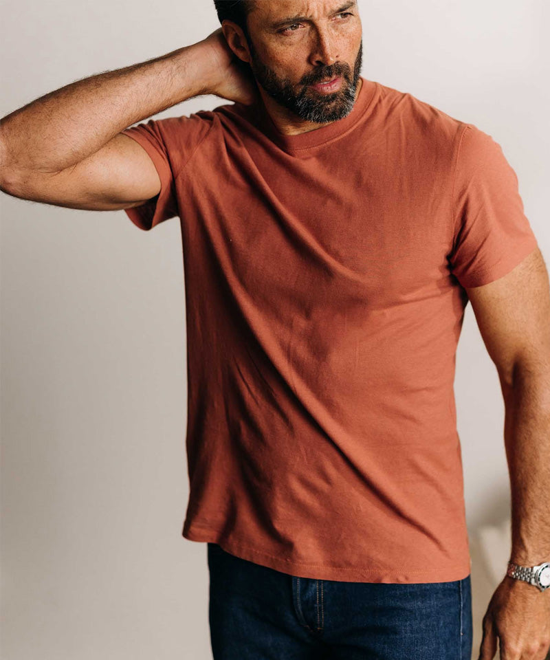 The Cotton Hemp Tee in Fired Clay