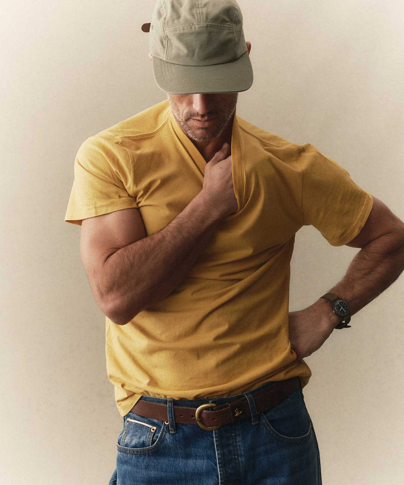 The Cotton Hemp Tee in Goldfinch