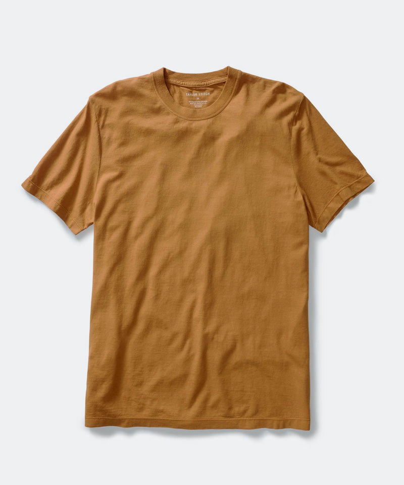 The Cotton Hemp Tee in Saffron