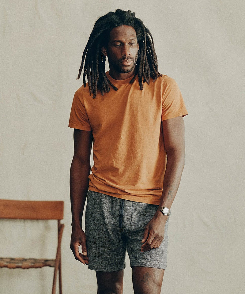 The Cotton Hemp Tee in Saffron