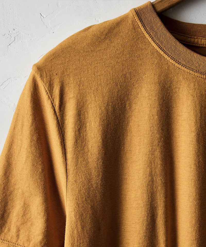 The Cotton Hemp Tee in Saffron