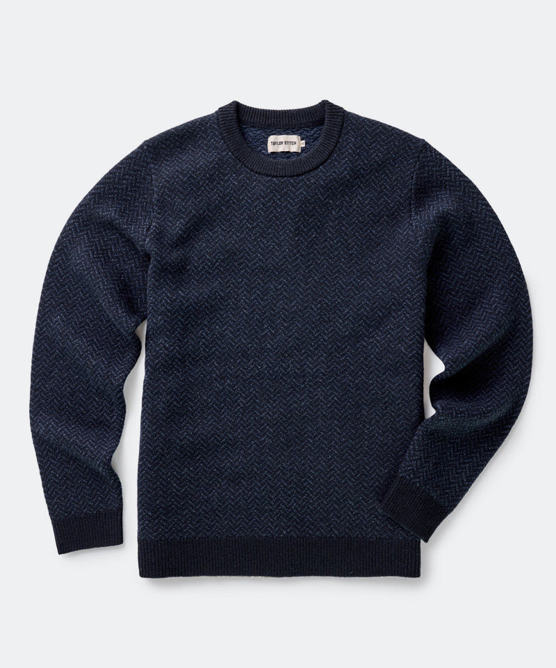 The Eddy Crew in Heather Marine Herringbone