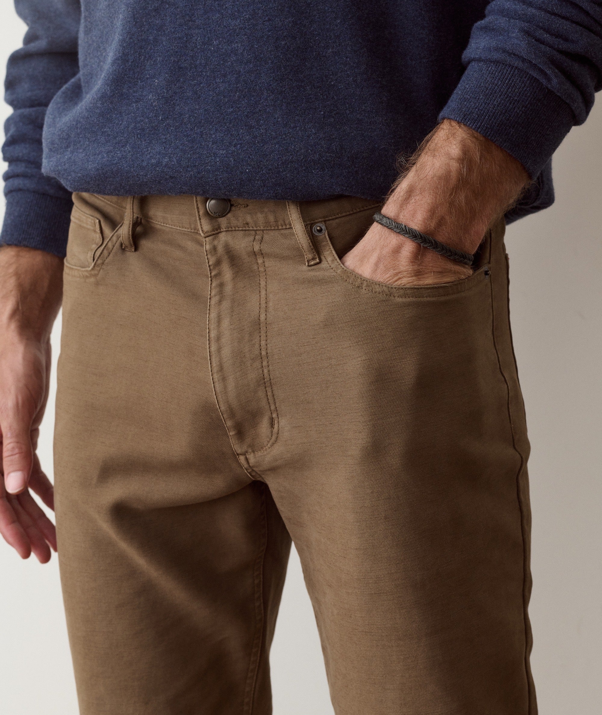 5 Pocket Flex Terry Pant Slim Straight in Daisy Brown