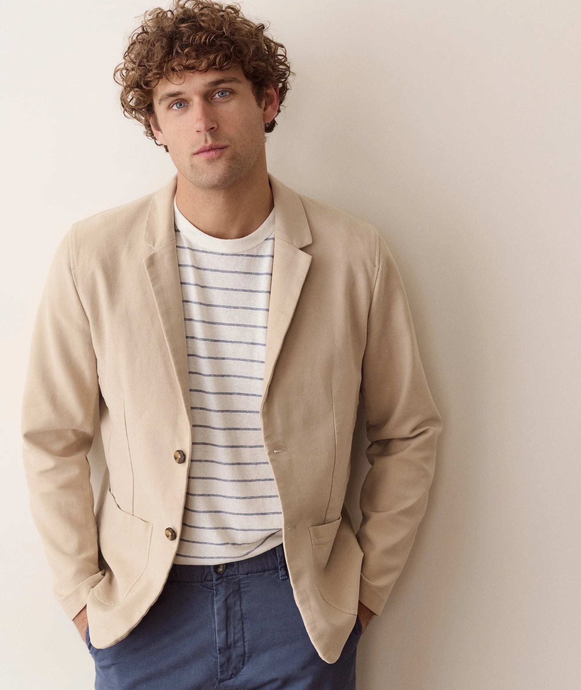 Flex Terry Blazer in Dark Khaki