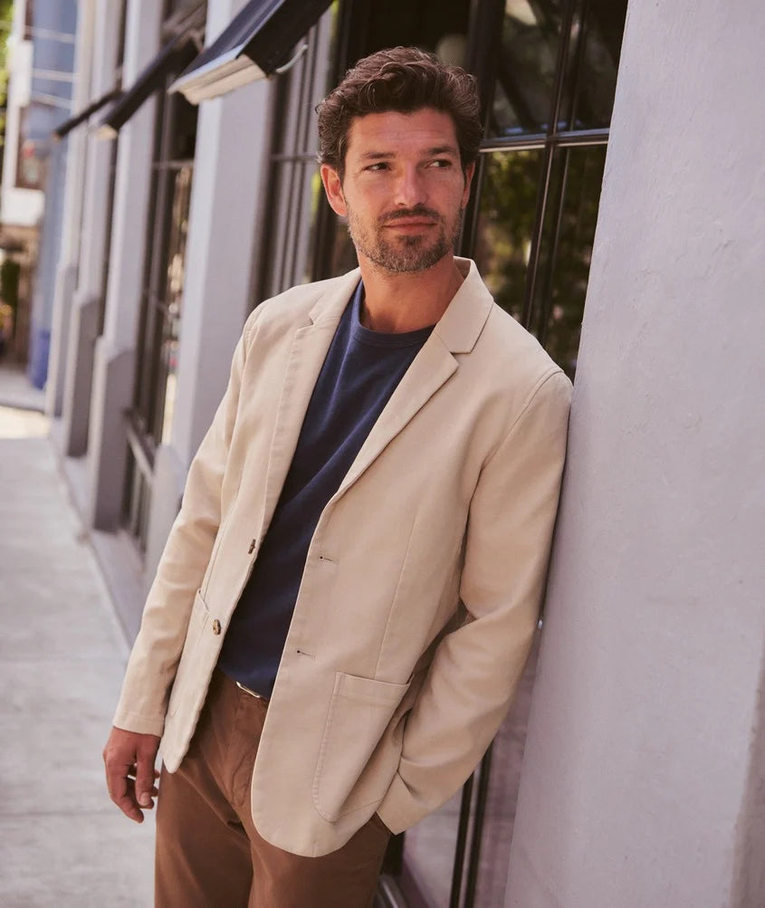 Flex Terry Blazer in Dark Khaki