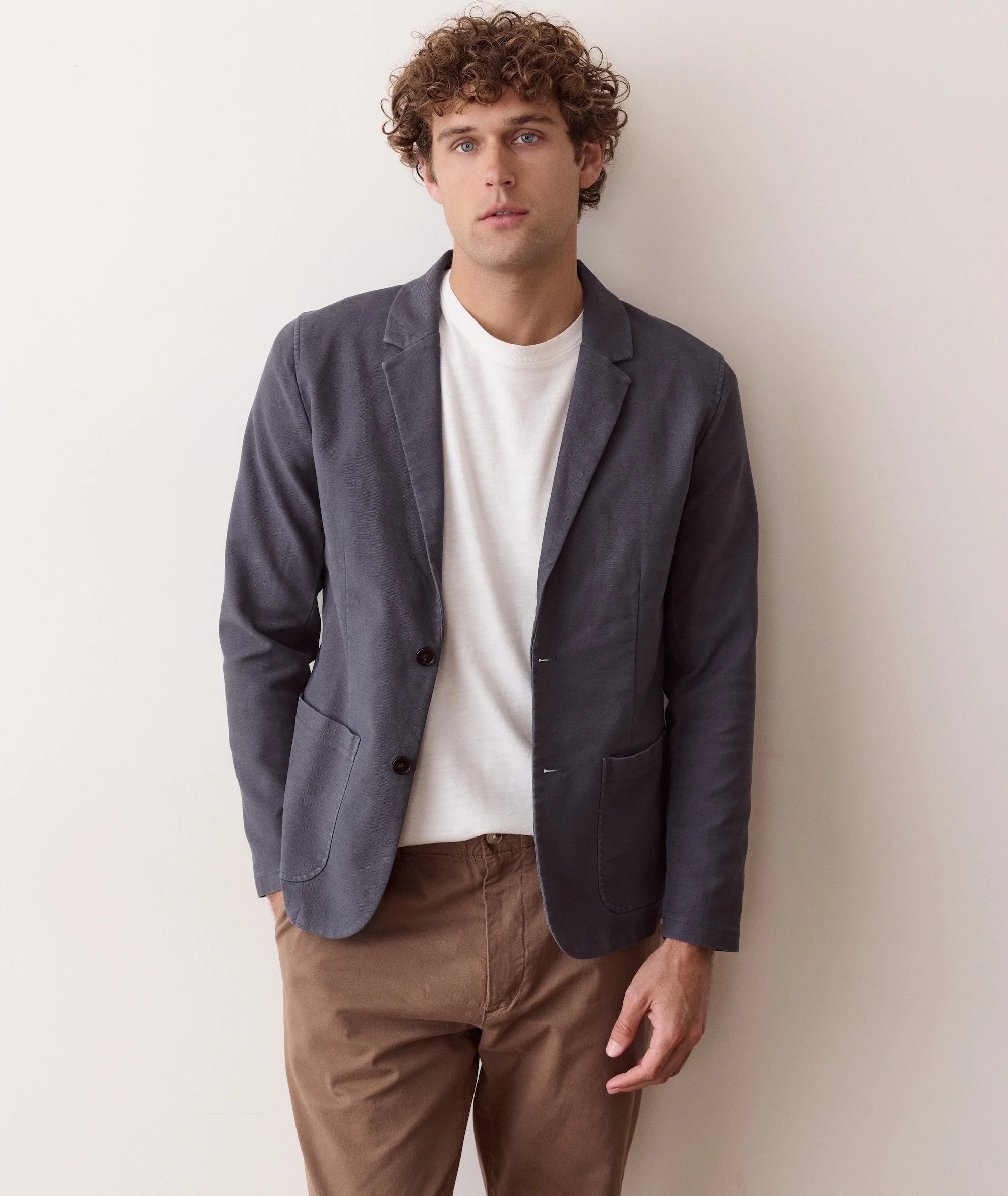 Flex Terry Blazer in Deep Navy