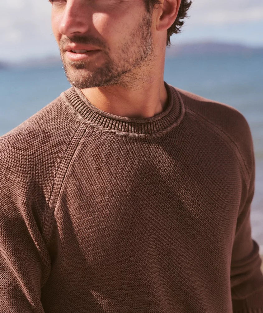 Garment Dye Roll Neck Sweater in Java