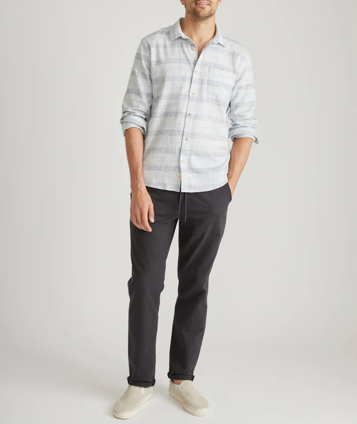 Classic Stretch Selvage Long Sleeve Shirt in Blue Baja Stripe