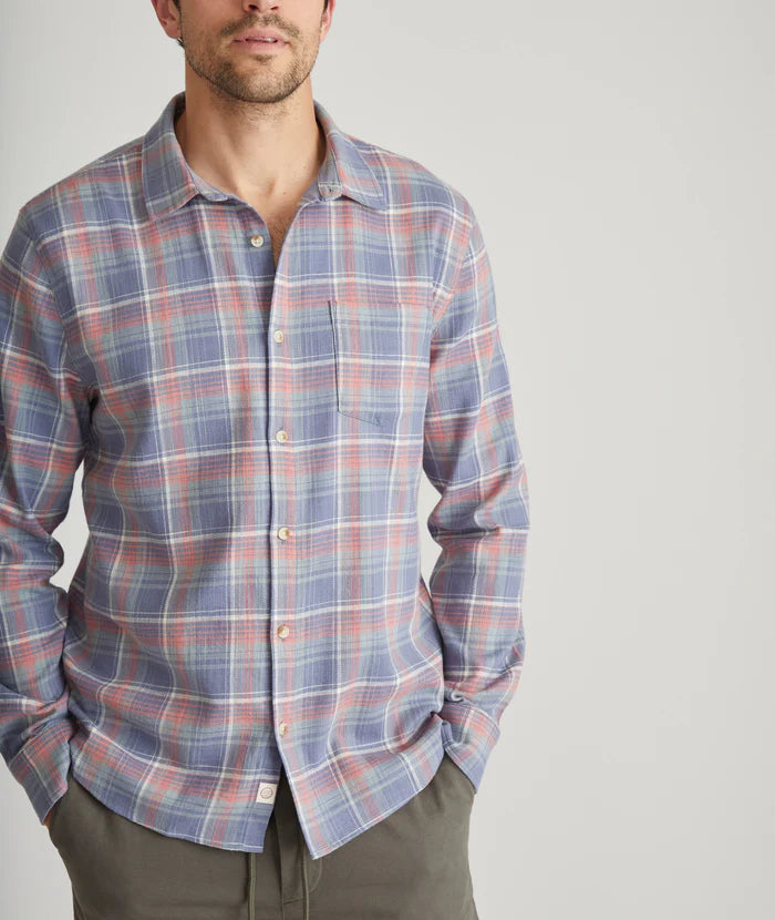 Classic Stretch Selvage Long Sleeve Shirt in Multi Plaid