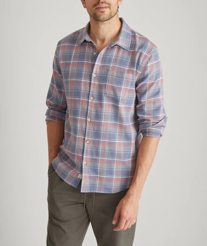 Classic Stretch Selvage Long Sleeve Shirt in Multi Plaid