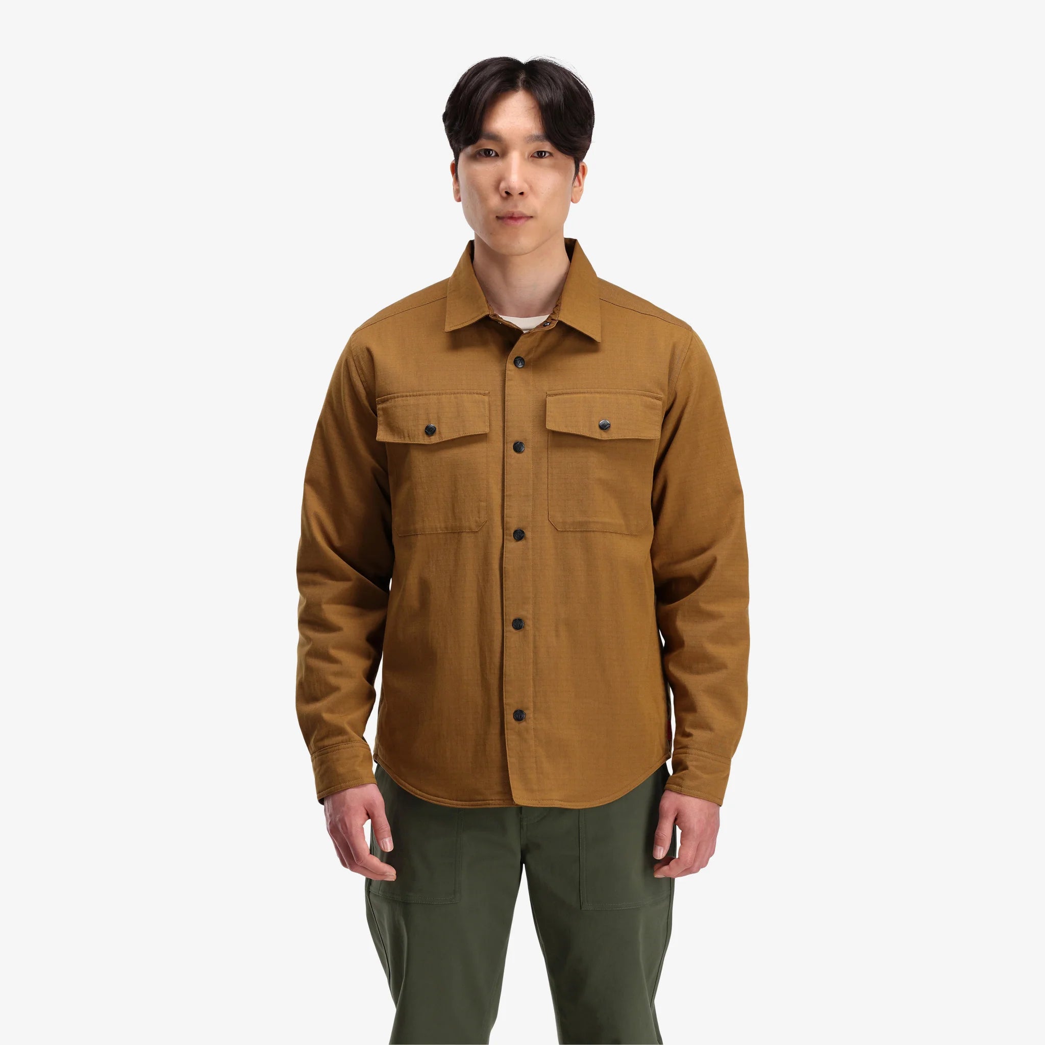 Insulated Shirt Jacket in Dark Khaki