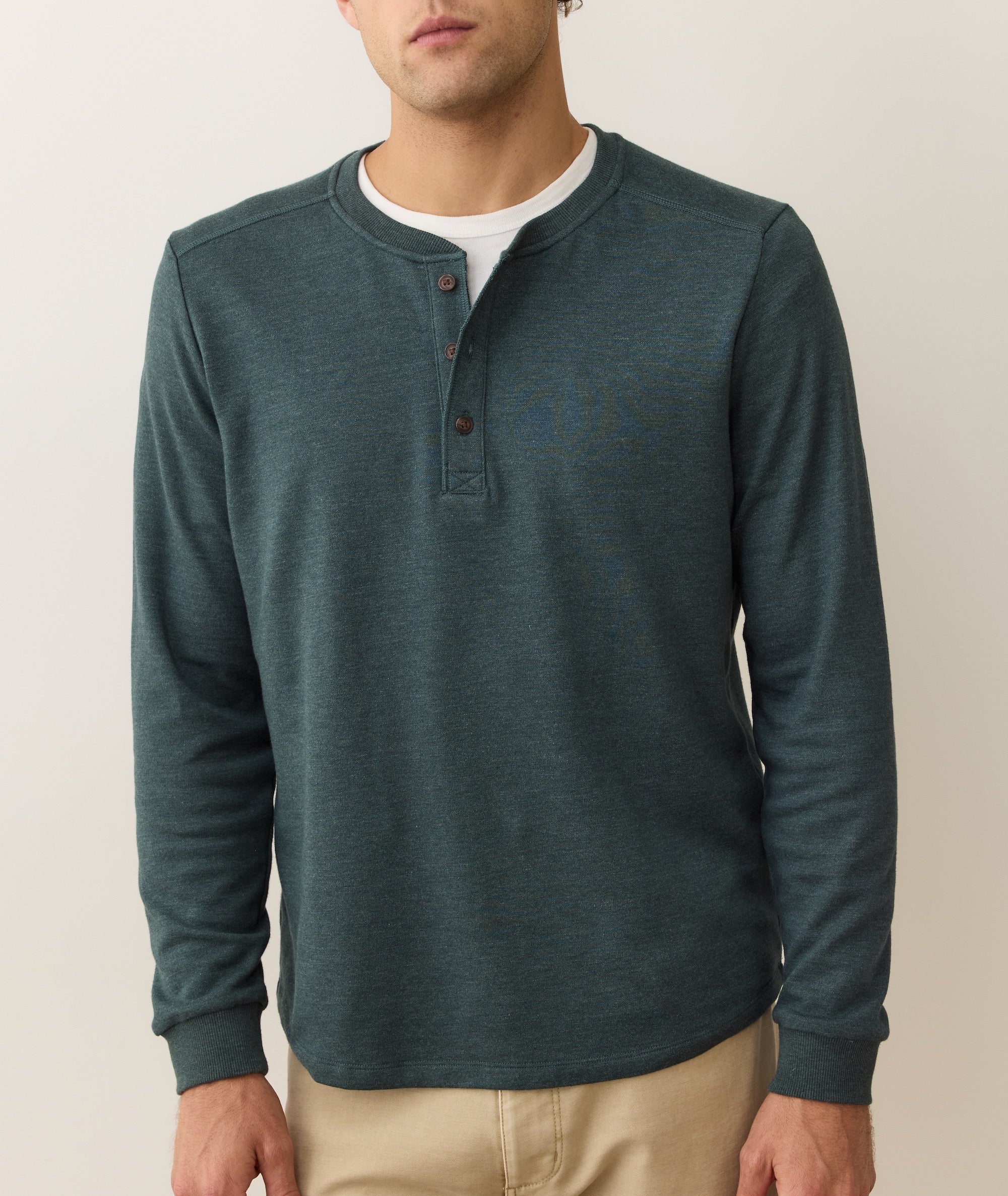Pacifica Stretch Henley in Green Gables