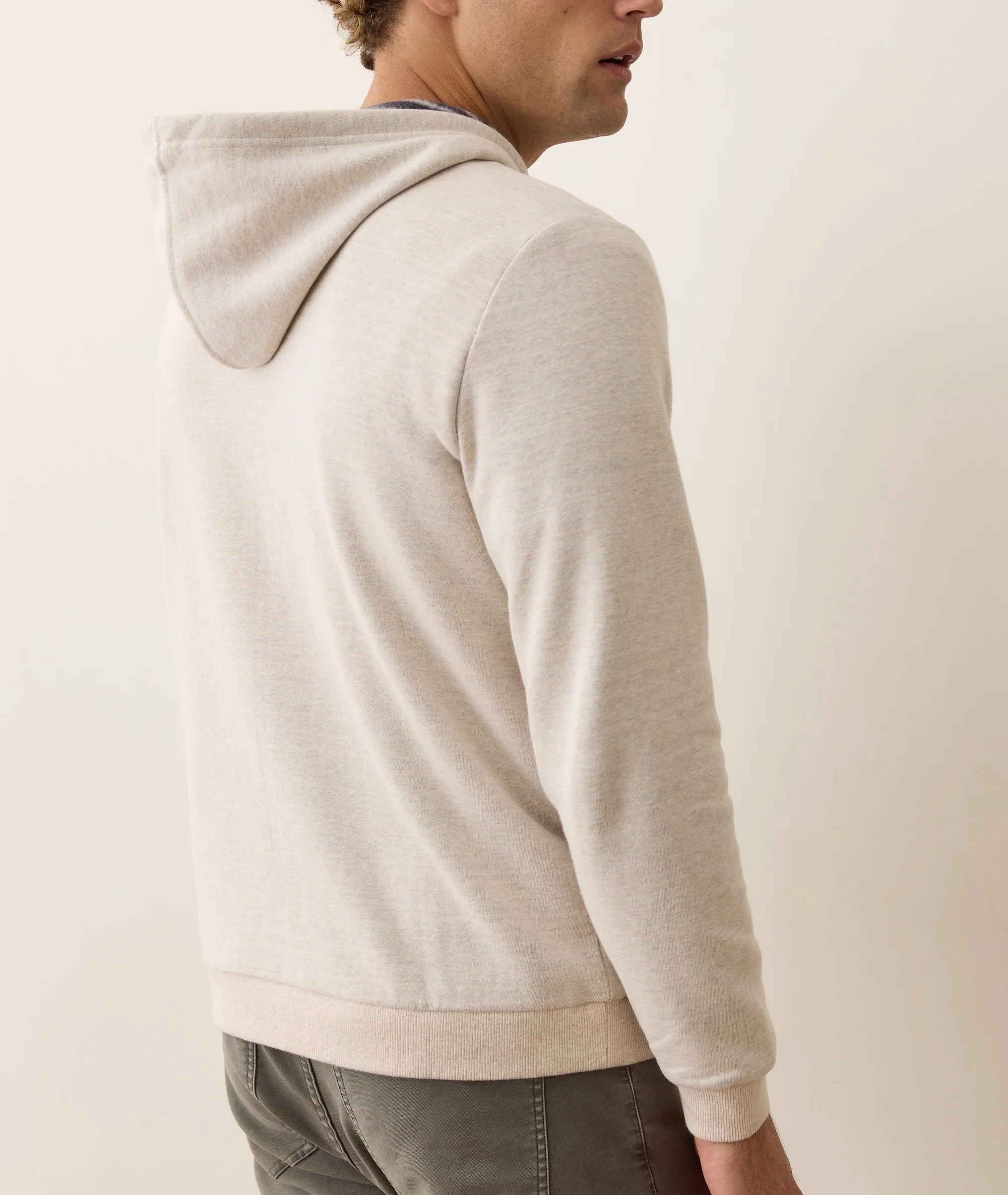 Cloud 9 Fleece Full Zip Hoodie in Navy Stripe