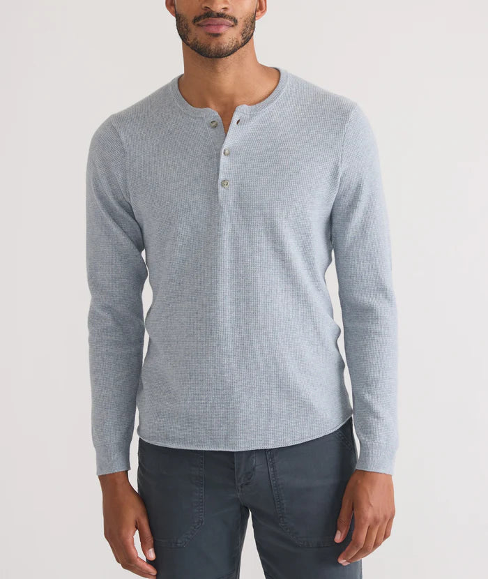 Sweater Henley In Misty Heather