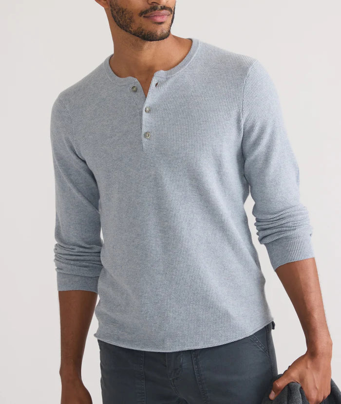 Sweater Henley In Misty Heather